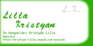lilla kristyan business card