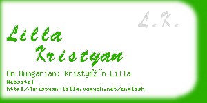 lilla kristyan business card